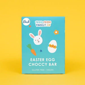 Free From Family Co Easter Egg Bar Dark Choc 100g - Free From Family Co