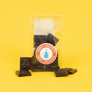 Christmas Squares Dark Choc 100g