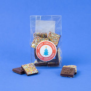 Christmas Squares Mylk Choc Sprinkles 100g