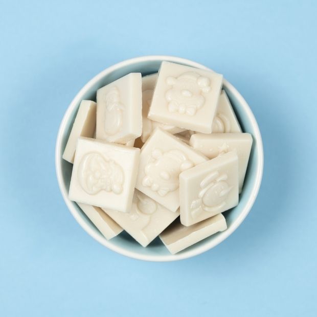 Christmas Squares White Choc 100g - Free From Family Co