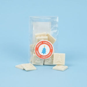 Christmas Squares White Choc 100g