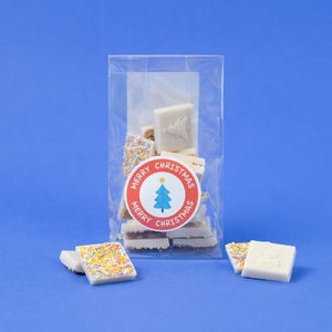 Christmas Squares White Choc Sprinkles 100g