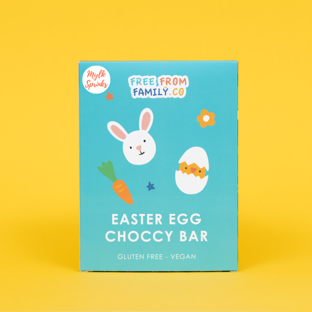 Free From Family Co Easter Egg Bar Mylk Choc &amp; Sprinkles 100g - Free From Family Co