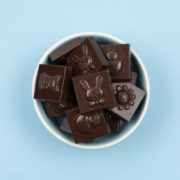 Free From Family Co Easter Squares Dark Choc 100g - Free From Family Co